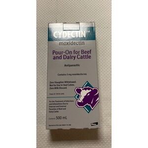 Cydectin Moxidectin Pour-On for Beef and Dairy Cattle Antiparastic 500 mL